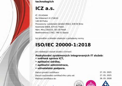 ICS ISO 20000 cz