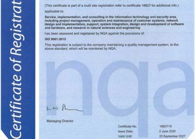 Certificate ISO 9001 ICZ Logistika s.r.o.