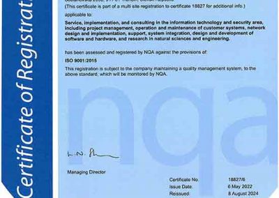 Certificate ISO 9001 ICZ.Slovakia a.s. en
