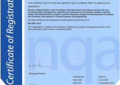 Certificate ISO 9001 ICZ.DMS a.s. en