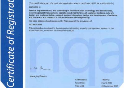 Certificate ISO 9001 ICZ.HEA a.s. en