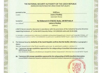 Certificate NATO Secret S.ICZ