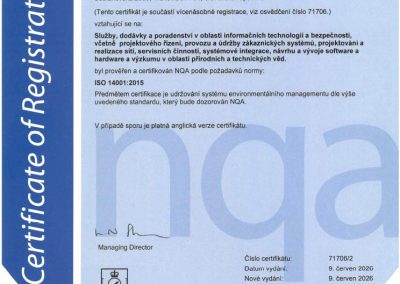 Certifikát ISO 14001 ICZ-Slovakia-cz